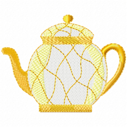 Teapots Embroidery Design 9
